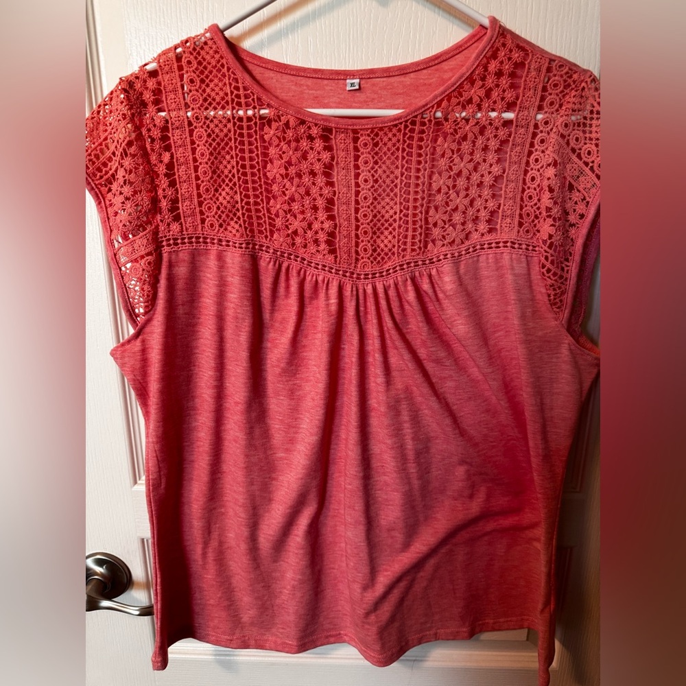 Pink Embellished Blouse with Round Neckline
